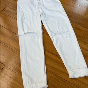 Zara Classic White Denim Pants